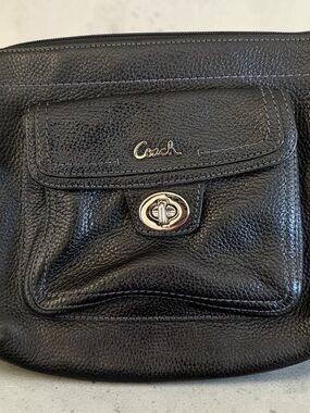 Coach Black Pebbled Leather Crossbody Bag